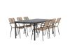 Imagine Modena - Dining Table- Black - Aluminium - 200*100cm +Lindos - Armchair - Black Alu / Latte Rope _6