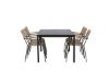 Imagine Modena - Dining Table- Black - Aluminium - 200*100cm +Lindos - Armchair - Black Alu / Latte Rope _6