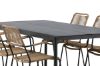 Imagine Modena - Dining Table- Black - Aluminium - 200*100cm +Lindos - Armchair - Black Alu / Latte Rope _6