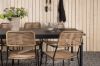 Imagine Modena - Dining Table- Black - Aluminium - 200*100cm +Lindos - Armchair - Black Alu / Latte Rope _6