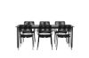 Imagine Modena - Dining Table- Black - Aluminium - 200*100cm +Lindos Armchair - Black Alu / Black Rope _6