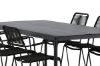 Imagine Modena - Dining Table- Black - Aluminium - 200*100cm +Lindos Armchair - Black Alu / Black Rope _6