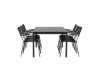 Imagine Modena - Dining Table- Black - Aluminium - 200*100cm +Lindos Armchair - Black Alu / Black Rope _6