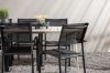 Imagine Masa de dining Lina - Bej - 200*90 _1+ Scaun Santorini (Stivuibil) - Aluminiu negru / Textilene negru _6