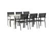 Imagine Masa de dining Lina - Bej - 200*90 _1+ Scaun empilabil Copacabana - Negru/Negru _6