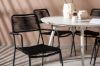 Imagine Lina Dining Table - Beige - Round 120 cm _1+ Lindos Armchair - Black Alu / Black Rope _4