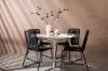 Imagine Lina Dining Table - Beige - Round 120 cm _1+ Lindos Stacking Chair - Black Alu / Black Rope _4