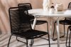 Imagine Lina Dining Table - Beige - Round 120 cm _1+ Lindos Stacking Chair - Black Alu / Black Rope _4