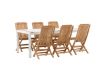 Imagine Togo - Masă de dining - Alb / Teak - Allu / Teak - 200*100 _1+ Ghana - Scaun pliabil - Natural - Teak - _6