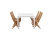 Imagine Togo - Masă de dining - Alb / Teak - Allu / Teak - 200*100 _1+ Ghana - Scaun pliabil - Natural - Teak - _6