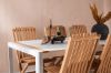 Imagine Togo - Masă de dining - Alb / Teak - Allu / Teak - 200*100 _1+ Ghana - Scaun pliabil - Natural - Teak - _6