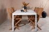 Imagine Togo - Masă de dining - Alb / Teak - Allu / Teak - 200*100 _1+ Ghana - Scaun pliabil - Natural - Teak - _6