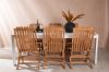 Imagine Togo - Masă de dining - Alb / Teak - Allu / Teak - 200*100 _1+ Ghana - Scaun pliabil - Natural - Teak - _6