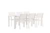 Imagine Togo - Dining Table- White / Teak - Allu / Teak - 200*100 +Santorini Arm Chair (Stackable)  - White Alu / White Textilene _6