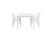 Imagine Togo - Dining Table- White / Teak - Allu / Teak - 200*100 +Santorini Arm Chair (Stackable)  - White Alu / White Textilene _6