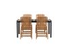 Imagine Togo - Masă de Dining- Negru / Teak - Allu / Teak - 150*100 _1 + Ghana - Scaun pliabil- Natural - Teak - _4