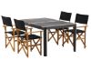 Imagine Masa de dining Togo - Negru / Teak - Aluminiu / Teak - 150*100 _1+ Scaun Editor Marion - Natural / Negru - Acacia - _4