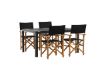 Imagine Masa de dining Togo - Negru / Teak - Aluminiu / Teak - 150*100 _1+ Scaun Editor Marion - Natural / Negru - Acacia - _4