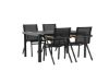 Imagine Masa de dining Togo - Negru / Teak - Aluminiu / Teak - 150*100 _1+ Scaun Mexico - Negru/Teak _4