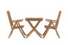 Imagine Ghana - Folding Table- Natural - Teak - 70*70cm _1+ Kenya 5-position Folding Chair - Teak _2