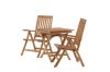 Imagine Ghana - Folding Table- Natural - Teak - 70*70cm _1+ Kenya 5-position Folding Chair - Teak _2