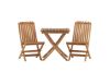 Imagine Ghana - Folding Table- Natural - Teak - 70*70cm _1+ Ghana - Folding Chair- Natural - Teak - _2