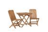 Imagine Ghana - Folding Table- Natural - Teak - 70*70cm _1+ Ghana - Folding Chair- Natural - Teak - _2