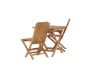 Imagine Ghana - Folding Table- Natural - Teak - 70*70cm _1+ Ghana - Folding Chair- Natural - Teak - _2