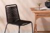 Imagine Ghana - Folding Table- Natural - Teak - 70*70cm _1+ Lindos Stacking Chair - Black Alu / Black Rope _2