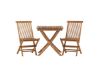 Imagine Ghana - Folding Table- Natural - Teak - 70*70cm _1+ Kenya Folding Chair w/o Armrest - Teak _2CC