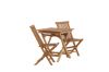 Imagine Ghana - Folding Table- Natural - Teak - 70*70cm _1+ Kenya Folding Chair w/o Armrest - Teak _2CC