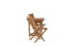 Imagine Ghana - Folding Table- Natural - Teak - 70*70cm _1+ Kenya Folding Chair w/o Armrest - Teak _2CC