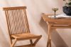 Imagine Ghana - Folding Table- Natural - Teak - 70*70cm _1+ Kenya Folding Chair w/o Armrest - Teak _2CC