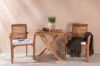 Imagine Ghana - Folding Table- Natural - Teak - 70*70cm _1+ Kenya - Dining Chair- Natural - Teak - _2