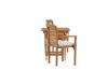 Imagine Ghana - Folding Table- Natural - Teak - 70*70cm _1+ Kenya - Dining Chair- Natural - Teak - _2