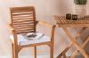 Imagine Ghana - Folding Table- Natural - Teak - 70*70cm _1+ Kenya - Dining Chair- Natural - Teak - _2