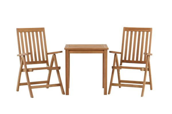 Imagine Kenya - Masa de Dining - Natural - Teak - 70*70cm +Kenya Scaun pliabil 5 poziții - Teak _ 2