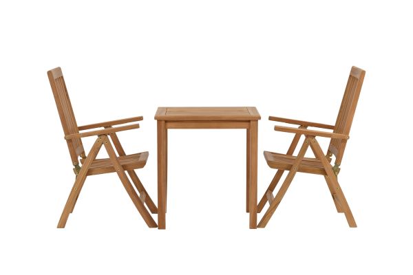 Imagine Kenya - Masa de Dining - Natural - Teak - 70*70cm +Kenya Scaun pliabil 5 poziții - Teak _ 2