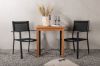 Imagine Kenya - Dining Table- Natural - Teak - 70*70cm _1+ Copacabana Stacking Chair - Black/Black _2