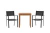 Imagine Kenya - Dining Table- Natural - Teak - 70*70cm _1+ Copacabana Stacking Chair - Black/Black _2