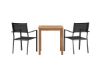 Imagine Kenya - Dining Table- Natural - Teak - 70*70cm _1+ Copacabana Stacking Chair - Black/Black _2