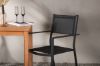 Imagine Kenya - Dining Table- Natural - Teak - 70*70cm _1+ Copacabana Stacking Chair - Black/Black _2