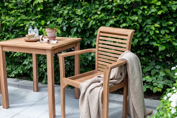 Imagine Kenya - Masă de Dining- Natural - Teak - 70*70cm