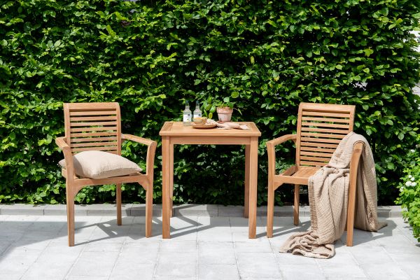 Imagine Kenya - Masă de Dining- Natural - Teak - 70*70cm