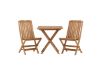 Imagine Kenya - Folding Table- Natural - Teak - 70*70cm _1+ Ghana - Folding Chair- Natural - Teak - _2