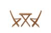 Imagine Kenya - Folding Table- Natural - Teak - 70*70cm _1+ Ghana - Folding Chair- Natural - Teak - _2