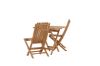 Imagine Kenya - Folding Table- Natural - Teak - 70*70cm _1+ Ghana - Folding Chair- Natural - Teak - _2