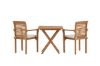 Imagine Kenya - Folding Table- Natural - Teak - 70*70cm _1+ Kenya - Dining Chair- Natural - Teak - _2