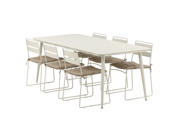 Imagine Masa de dining Lina - Bej - 200*90 - Scaun de dining Lina - Bej_ 6