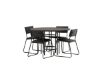 Imagine Masa de dining Copenhagen - Negru / Furnir negru + Scaun Kenth - Negru / PU negru _4